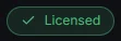 The license chip in the editor