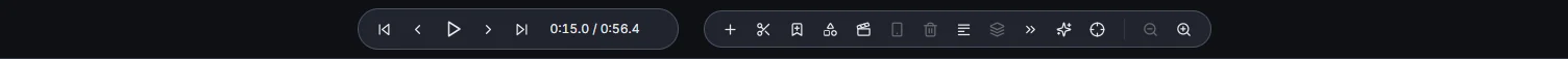 The timeline toolbar